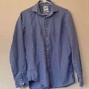 Ben Sherman Navy Checkered Button Down Shirt